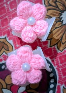 Cute Crochet Flower Hair Claw Clips