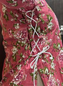Pink double side dori kurti