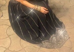 Elegant Black Embellished Lehenga choli