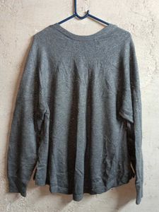 Winter Fashion Cardigan Woolen Sweater Grey
