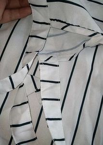 Striped Tie Sleeve Top