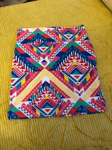 FLASH SALE @ 200 Colorful Geometric Mini Skirt