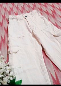 White Cargo Jeans