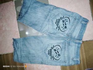 Embroidered Denim Jorts