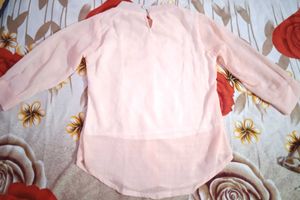 Elegant Pink Sheer Blouse