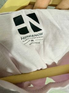 HERE &amp; NOW  Light Purple Cropped T-Shirt