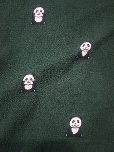 Green Panda Print Top