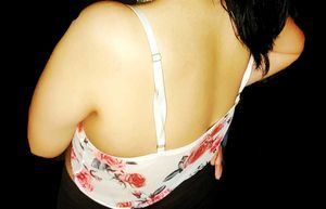 Sheer Floral Print Corset Top