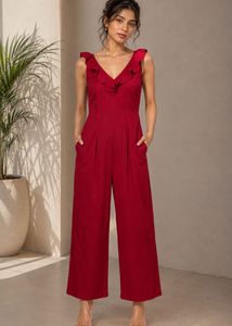 Elegant Red Jumpsuit