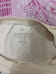 Cream Graphic Print T-Shirt
