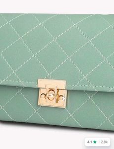 Quilted Mint Green Crossbody Bag