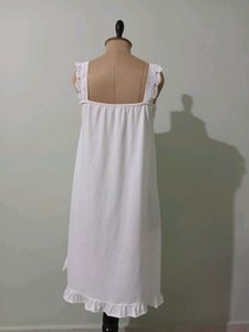 White Lace Trim Nightgown