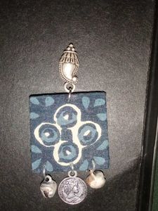 Boho Fabric Square Earrings
