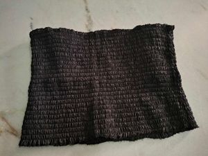Chic Smocked Black Tube Top