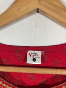 Red Printed Kurta(Women’s)
