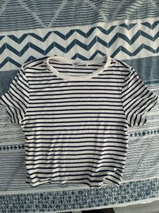 Zara Striped Cropped T-Shirt