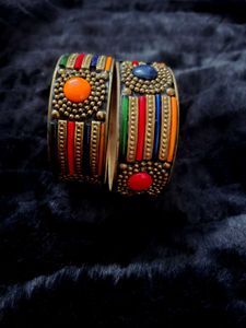 Colorful Ethnic Bangles - Set of 2