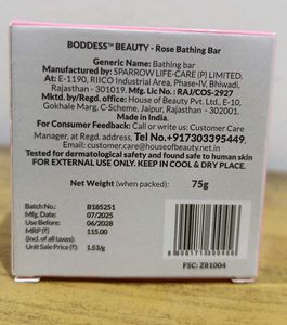 BODDESS Beauty Rose Bathing Bar