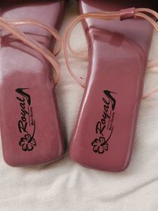 Stylish Slippers: Pink &amp; Silver slippers