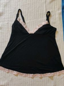 La senza Black Lace Trim Maternity Camisole