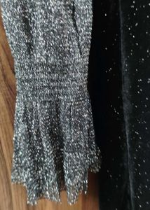 velvet shiny dress 🖤🩶✨
