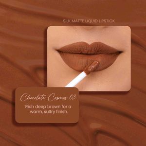 Silk Matte Liquid Lipstick chocolate brown shade