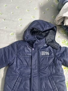 Boy's Navy Blue Padded Jacket