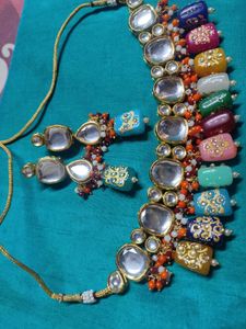 Exquisite Kundan & Enamel Necklace Set