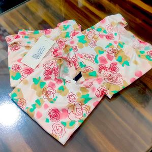 M, L and XL size Floral Print Short Sleeve Top