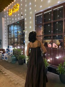 Elegant Brown Tiered Maxi Dress