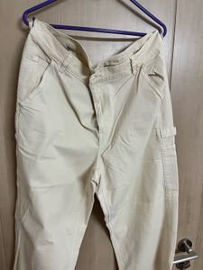 Cream Cargo Pants