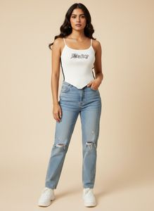 "Baby" Ribbed Knit Tank Top
