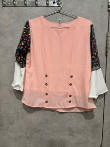 Stylish Color Block Sleeve Top