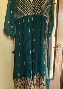 Emerald Green Embroidered Anarkali