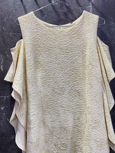 ✨ Golden Whisper Ruffle-Sleeve Shift Dress ✨