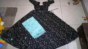 Black Sequined Lehenga Choli Set
