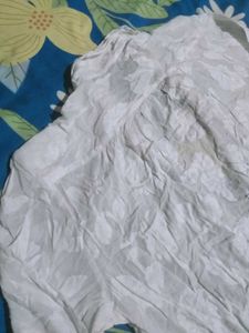 White Textured Button-Up Shirt