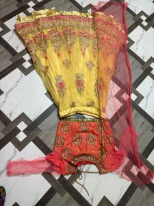 Stunning Yellow Lehenga Choli Set