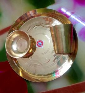 Brass Thali Set for pooja