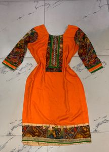 Elegant Orange Kurta with Palazzo Pants