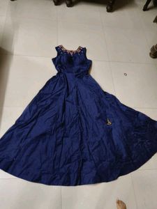 Elegant Navy Blue Ethnic Gown