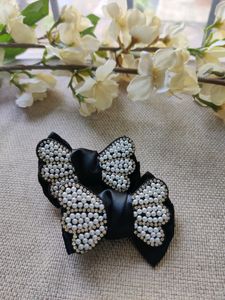 Pearl Bow Hair Tie Set