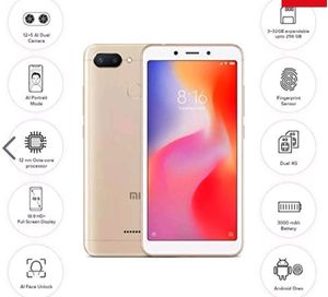 Redmi 6 (Gold, 32 GB) (3 GB RAM)