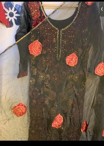 Stiched beautiful black women suit
