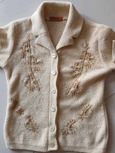 Chic Embroidered Knit Cardigan