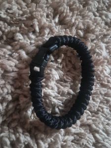 crochet men bracelet with adjustable