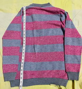 Unisex Brand new Striped Quarter Zip Sweater