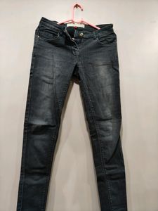 Charcoal Black Monkey Wash Jeans