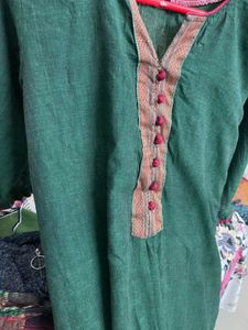 Green Kurta Set with Dupatta