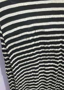 Black and White Striped Maxi Dress